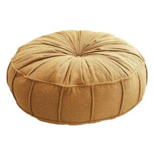Coussin de sol effet bouclette  jaune