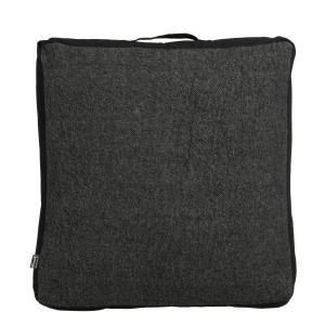 Coussin de sol en coton recyclé anthracite 57x57