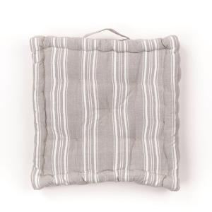 Coussin de sol imprimé rayures coton CHARME