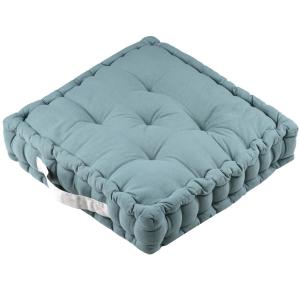 Coussin de sol uni en coton jade