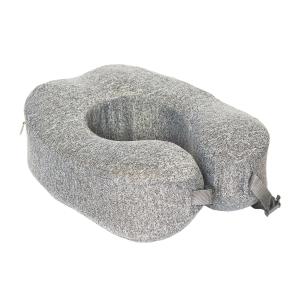 Coussin de voyage enroulable à mémoire de forme gris