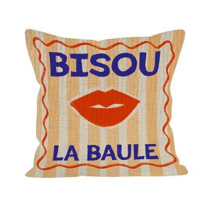 Coussin déco La Baule polyester jaune 40x40cm