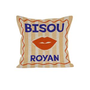 Coussin déco Royan polyester jaune 40x40cm