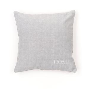 Coussin déhoussable avec broderie coton Uni CHARME