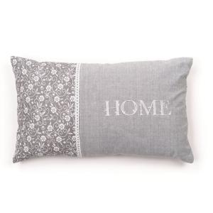 Coussin déhoussable avec dentelle floral coton  30x50 cm Gr…