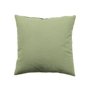 Coussin déhoussable en coton olive 40 x 40 cm