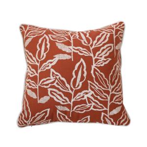 Coussin déhoussable en coton recyclé chambray coton/polyest…