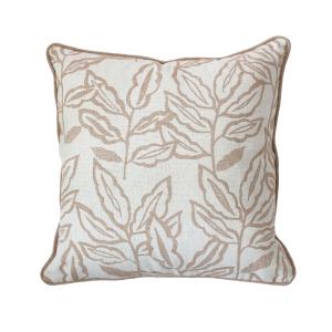Coussin déhoussable en coton recyclé chambray coton/polyest…
