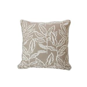 Coussin déhoussable en coton recyclé chambray coton/polyest…