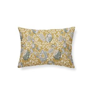 Coussin déhoussable imprimé floral coton INDIAN FLOWERS SHI…