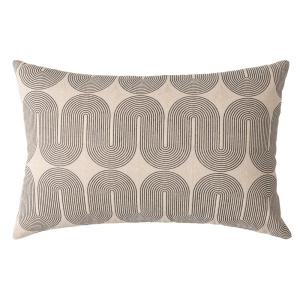 Coussin déhoussable polycoton noir 40x60cm