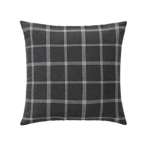 Coussin déhoussable tissu tissé anthracite 45x45 cm