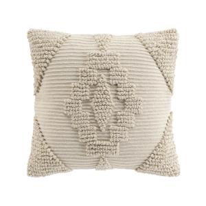 Coussin déhoussable tufté 45 x 45 cm