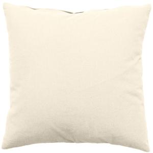 Coussin déhoussable uni en coton polyester ecru 60x60 cm