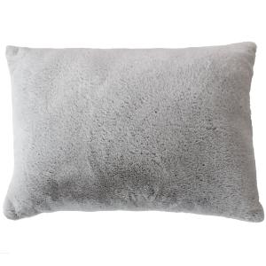 Coussin effet fourrure 2 tons gris 65 x 50 cm