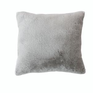 Coussin effet fourrure 40x40cm - 40x40cm - Gris