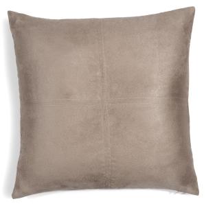 Coussin effet suédine grège 60x60