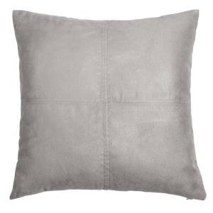 Coussin effet suédine grise clair 40x40