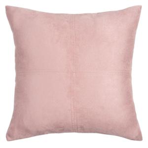 Coussin effet suédine rose 40x40