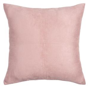 Coussin effet suédine rose 40x40 cm