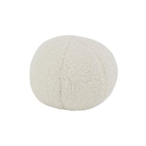Coussin en bouclette blanc boule