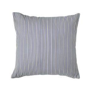 Coussin en coton à rayures bleu nautique 45 x 45 cm