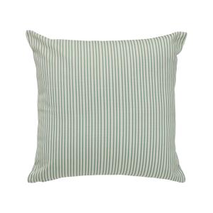 Coussin en coton à rayures vertes 45 x 45 cm