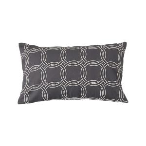 Coussin en coton Anthracite 30 x 50 cm