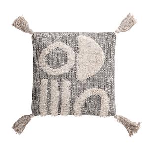 Coussin en coton blanc 45x45x10 cm