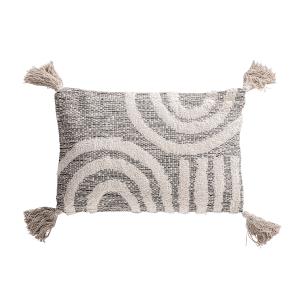 Coussin en coton blanc 60x40x10 cm