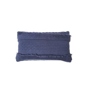 Coussin en coton bleu 30x50