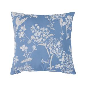 Coussin en coton bleu 45 x 45 cm