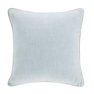 Coussin en coton bleu et doré 45x45