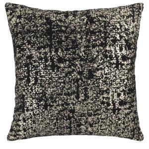 Coussin en coton effet natté éclats dorés 45x45
