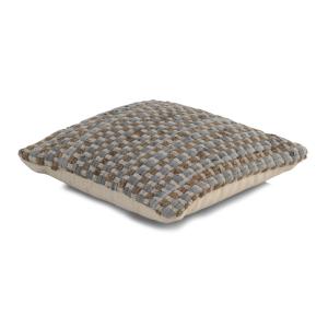 Coussin en coton et jute gris clair 45x45 cm