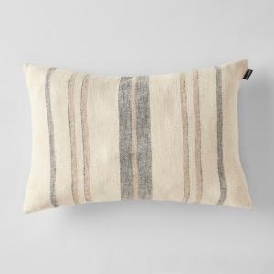 Coussin en coton et lin à rayures 60x40