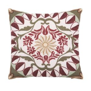 Coussin en coton imprimé multicolore 30x30