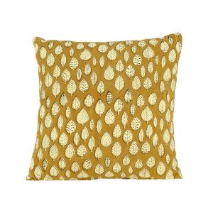 Coussin en coton jaune 40x40cm