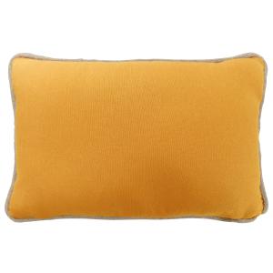 Coussin en coton jaune curry 30x50