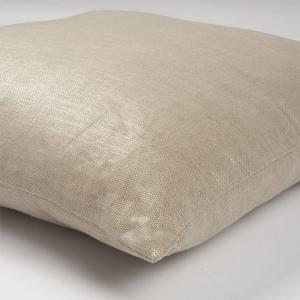Coussin en coton, lin et lurex aux reflets irisés beige 40x…