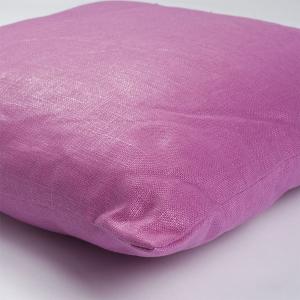 Coussin en coton, lin et lurex aux reflets irisés fuschia 4…