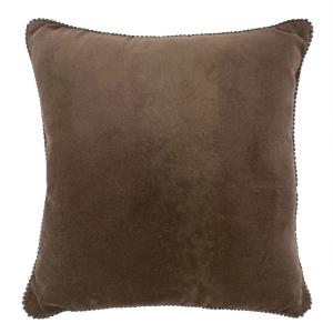 Coussin en coton marron chocolat 40x40cm