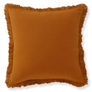 Coussin en coton marron noisette 40x40cm