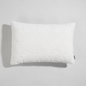 Coussin en coton motif en relief écru 60x40