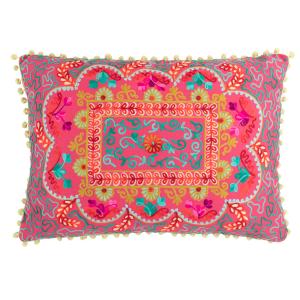 Coussin en coton multicolore 35x50