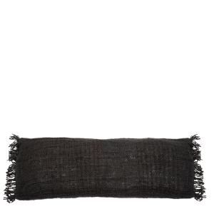 Coussin en coton noir 35x100