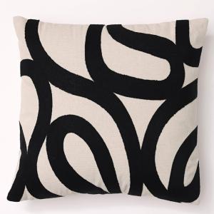 Coussin en coton noir 40x40cm