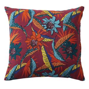 Coussin en coton orange terracotta 40x40cm