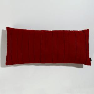 Coussin en coton plié bordeaux 80x35