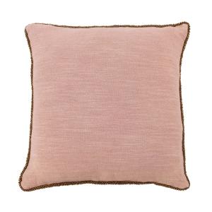 Coussin en coton rose à perles 40x40